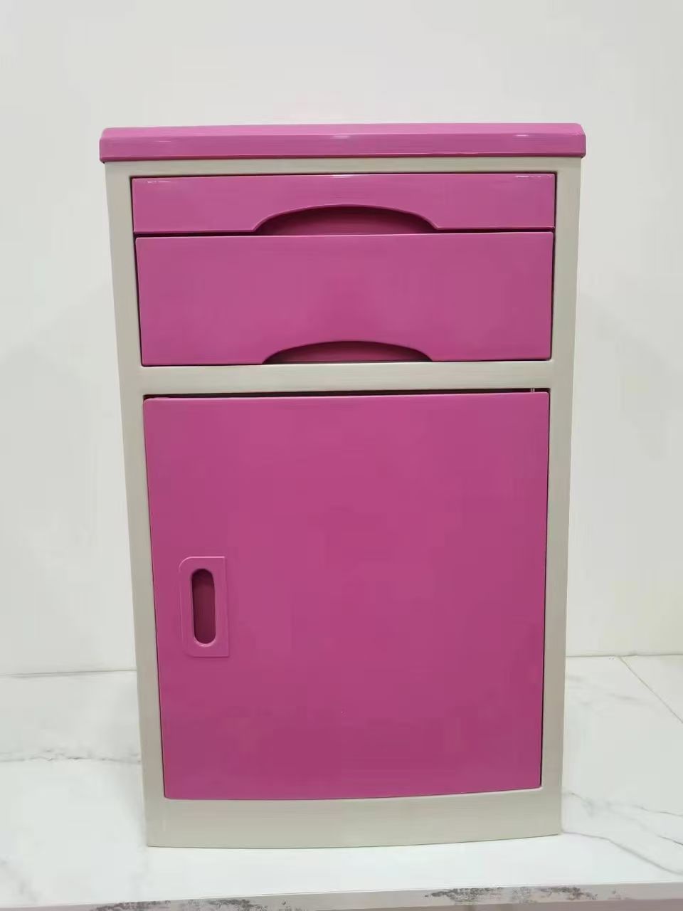 Hospital ABS Bedside Cabinet / Medical Storage Cabinet with Drawer and Door