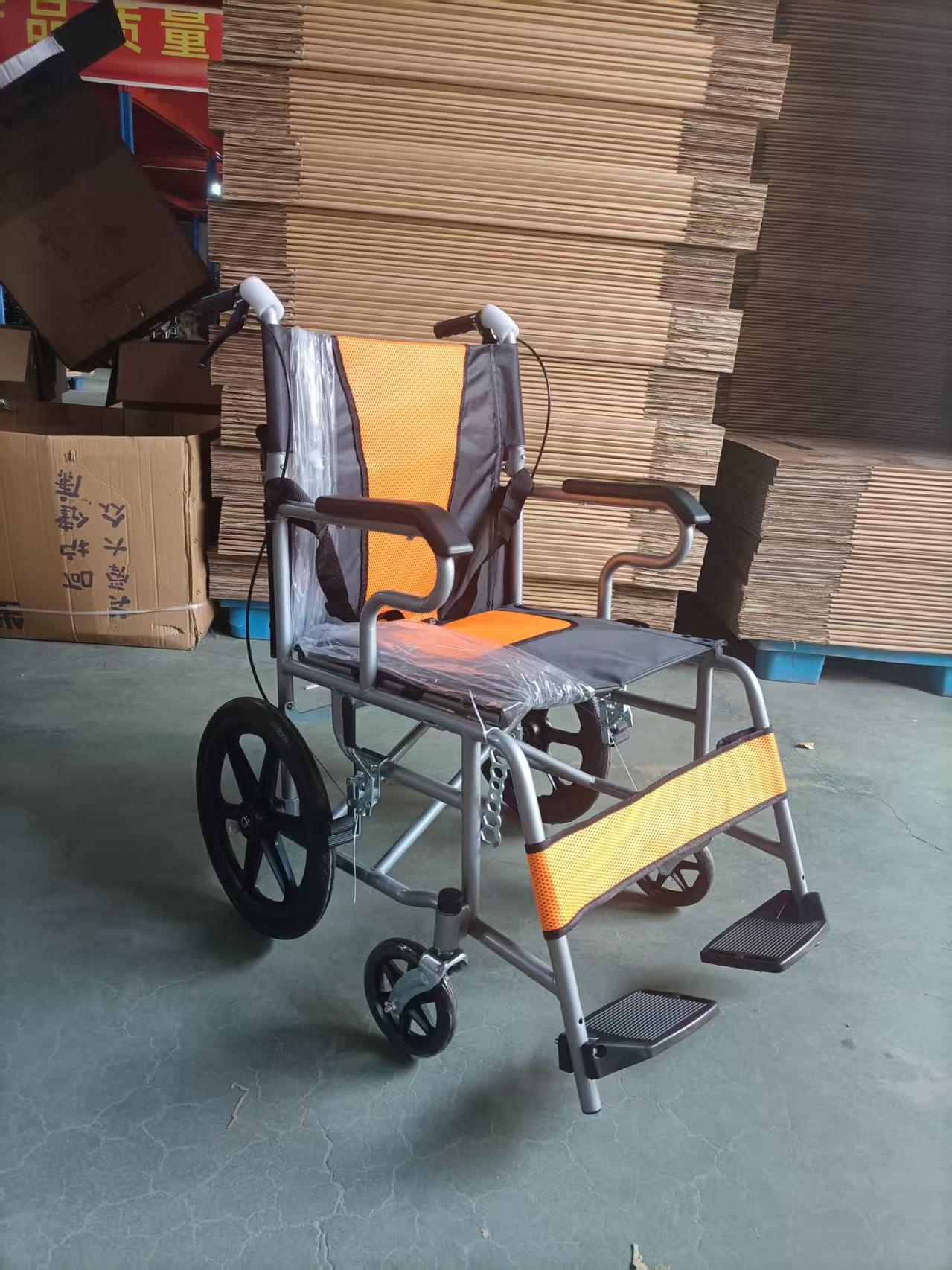 Orange & Black Solid Tire Wheelchair