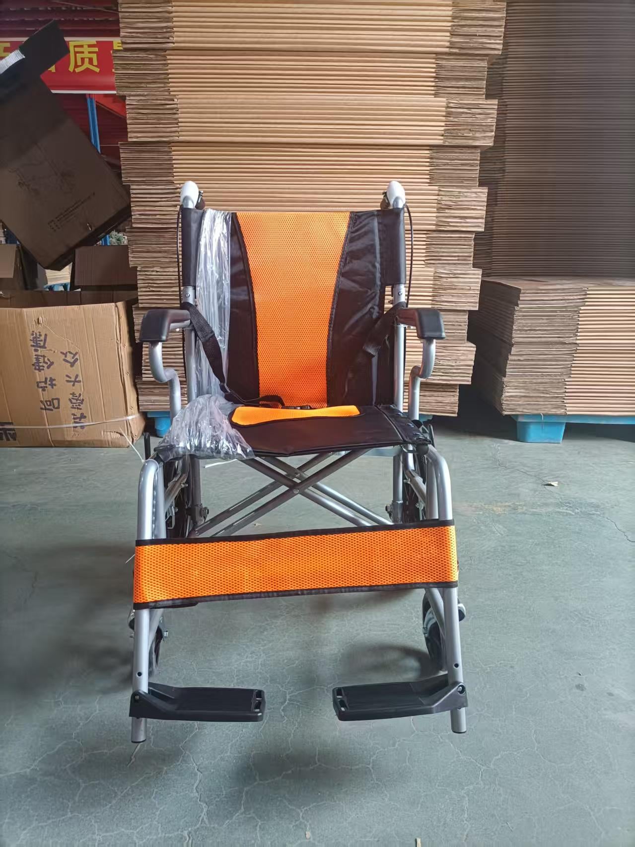 Orange & Black Solid Tire Wheelchair