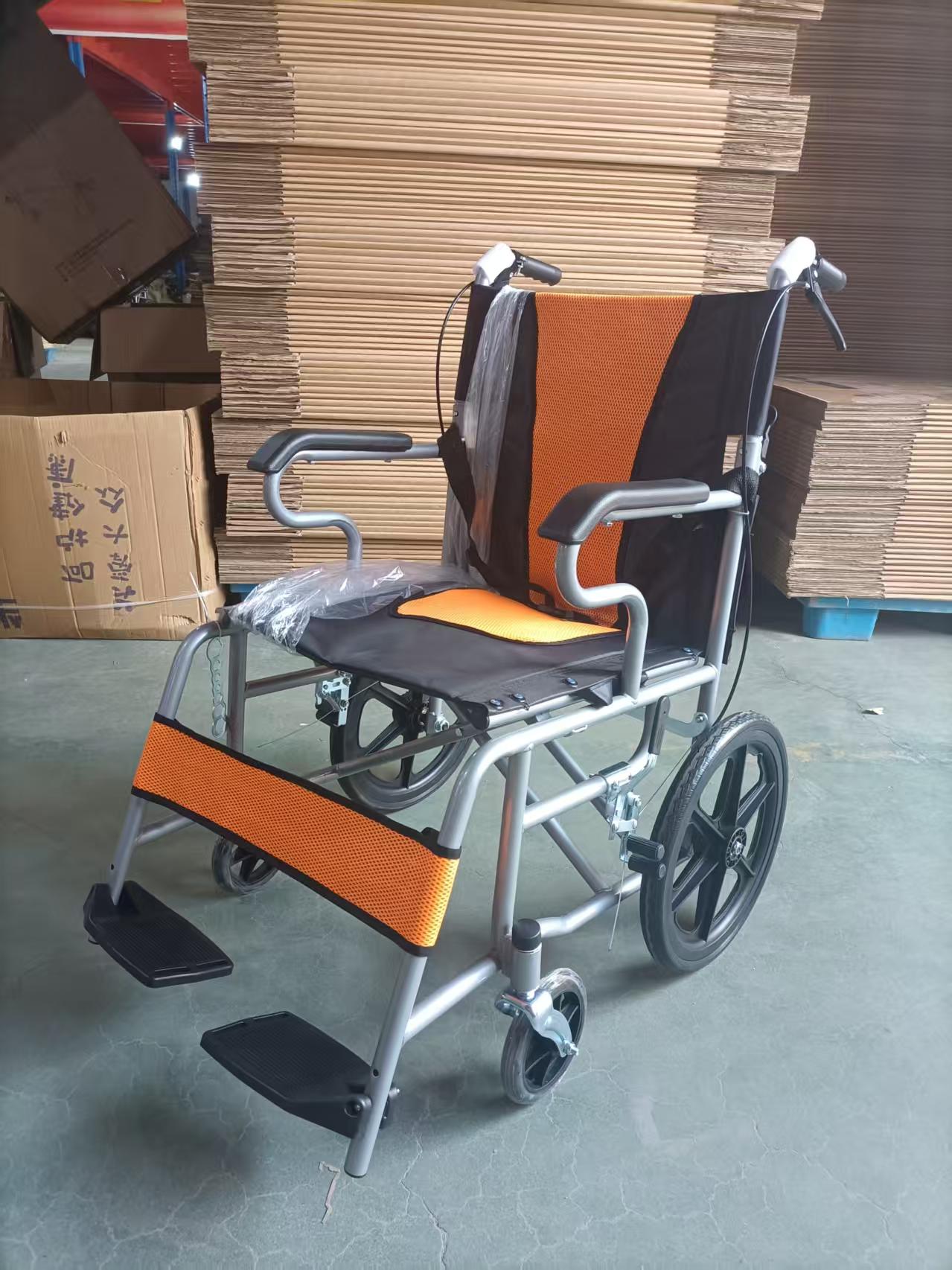 Orange & Black Solid Tire Wheelchair