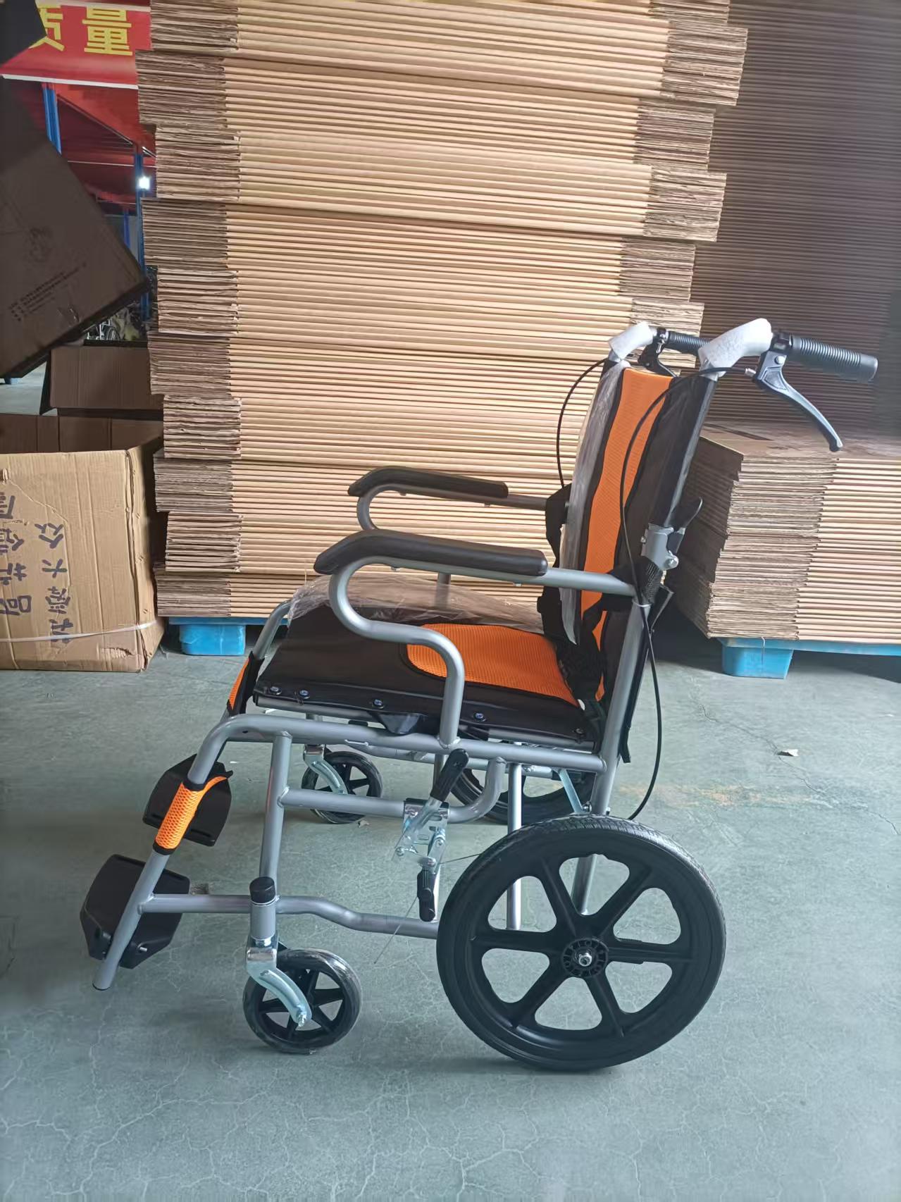 Orange & Black Solid Tire Wheelchair