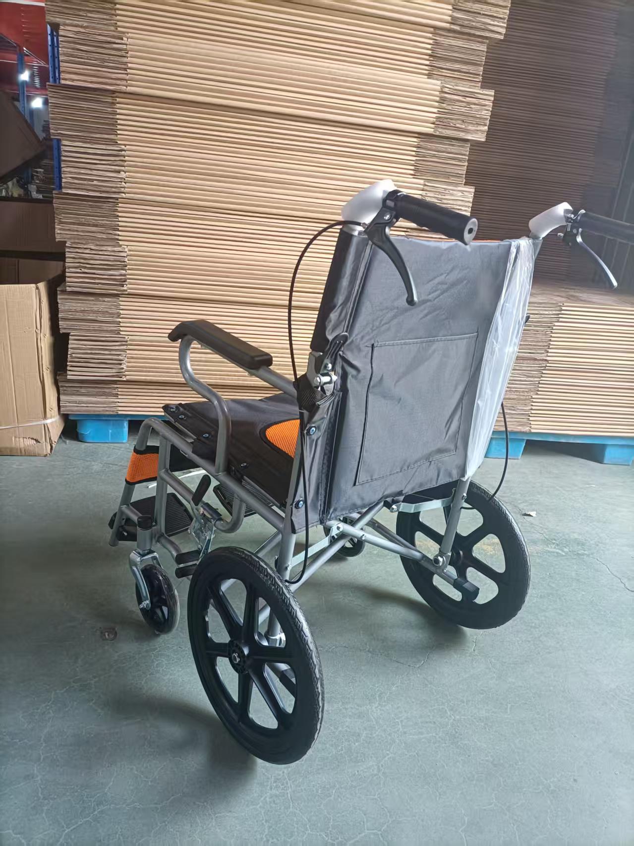 Orange & Black Solid Tire Wheelchair