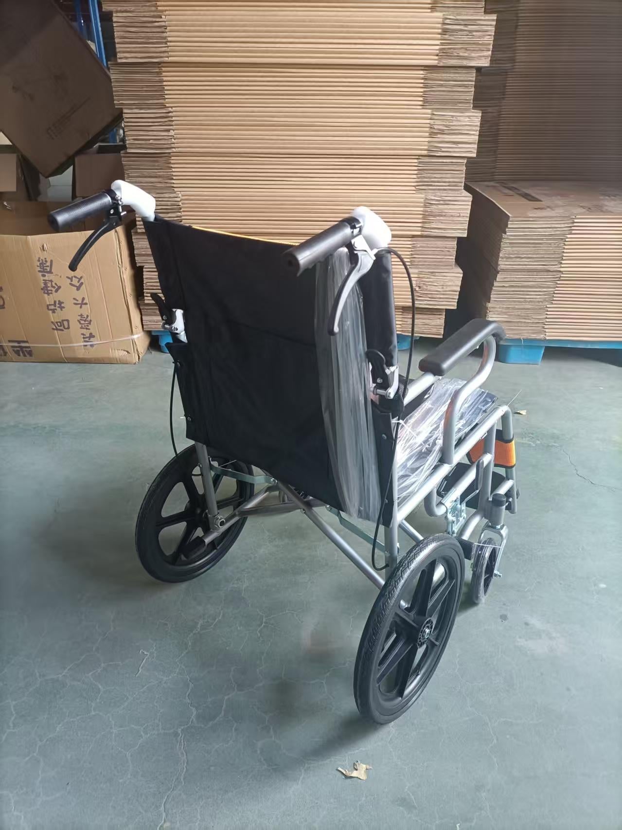 Orange & Black Solid Tire Wheelchair