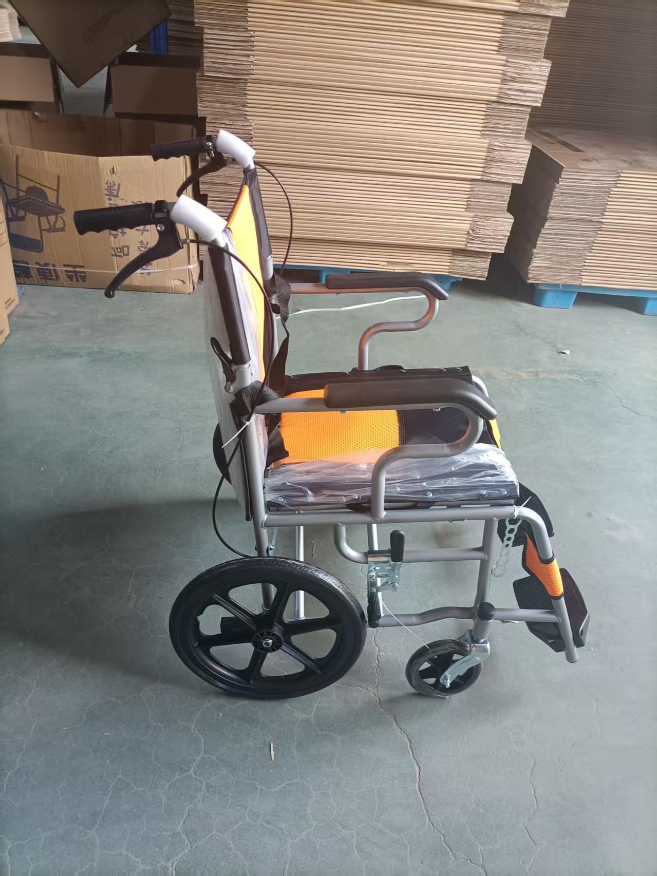 Orange & Black Solid Tire Wheelchair