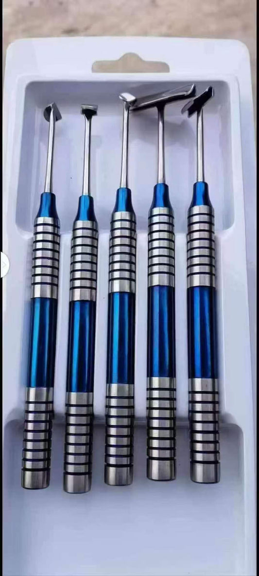 5Pcs Dental Implant Soft Brushing Kit, Periosteal Flap Tension Release Instruments Set