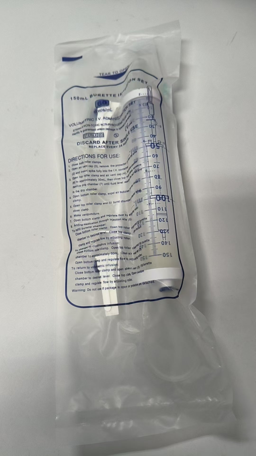 Disposable IV Infusion Set with 150ml Burette, Pediatric Infusion Set