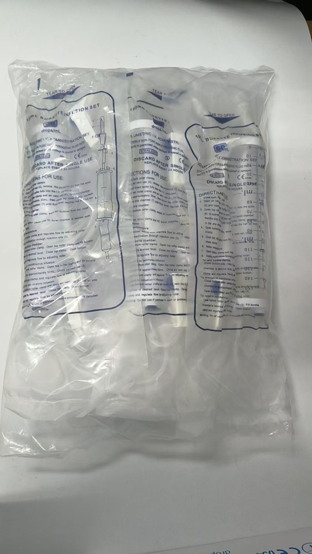 Disposable IV Infusion Set with 150ml Burette, Pediatric Infusion Set