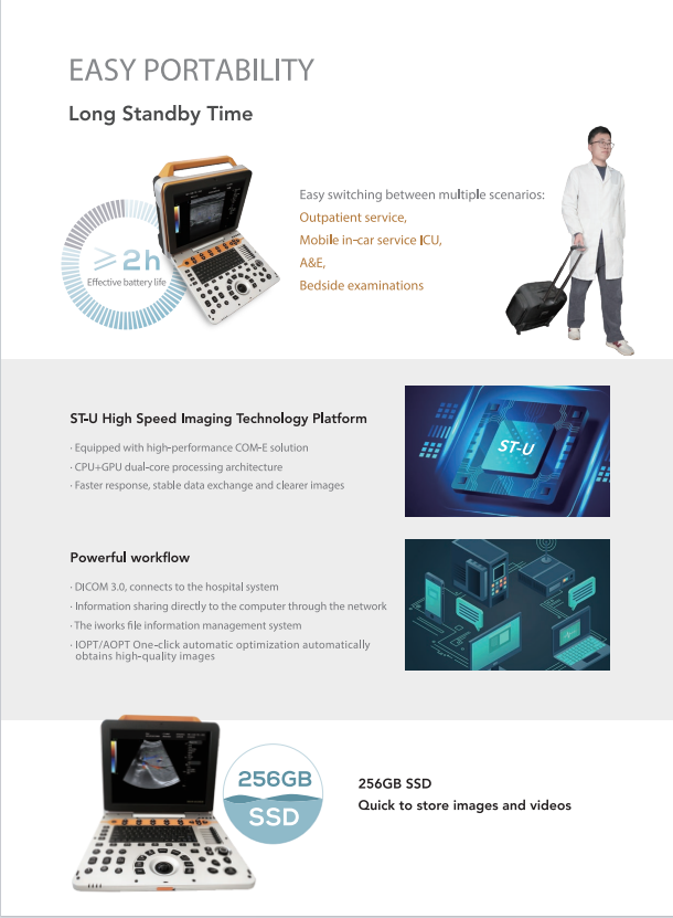 Portable Full Digital Color Ultrasonic Diagnostic Apparatus Diagnostic Ultrasound System