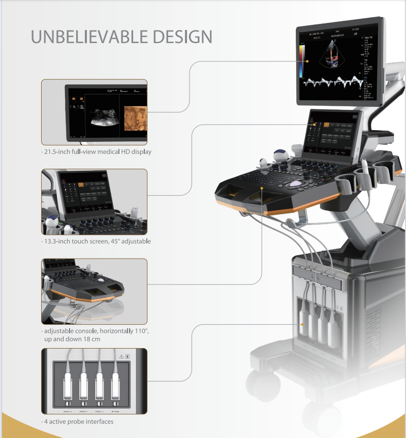 Trolley Color Ultrasonic Diagnostic Apparatus