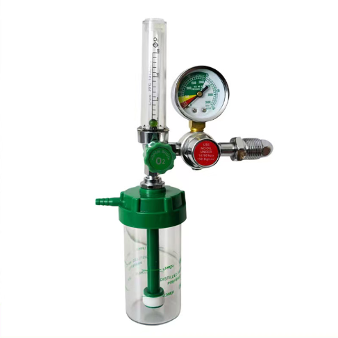 Medical Oxygen Regulator with Flowmeter & Humidifier Bottle