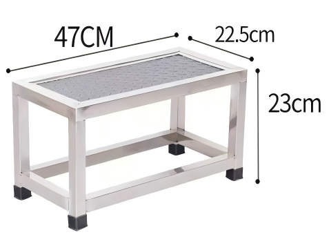 Single Step Stainless Steel Foot Stool