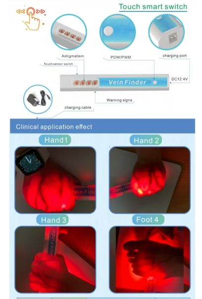 Hand‑held Infrared Vein Finder, Portable Vein Viewer Vascular Imaging Detector