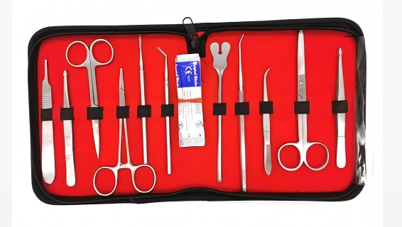 12 Pcs Dissecting Suture Practice Kit with Leather Case