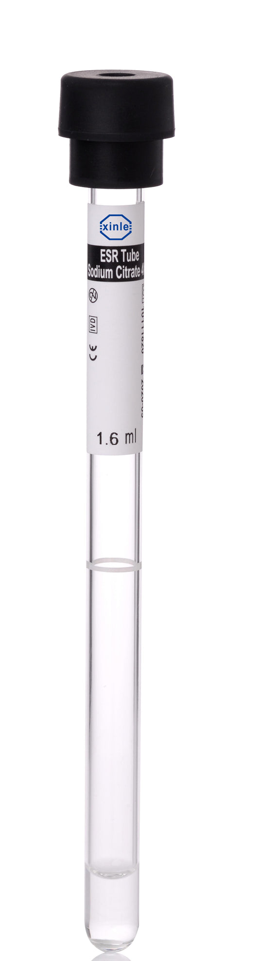 ESR Tube Black Cap  Vacuum Blood Collection Tube