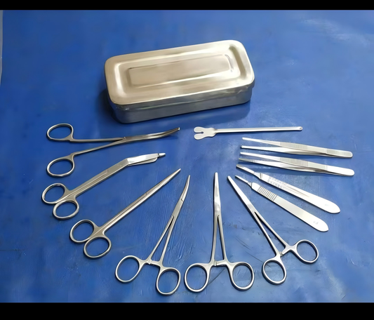 11 Pcs Autoclavable Stainless Steel Obstetric Surgical Instrument Set
