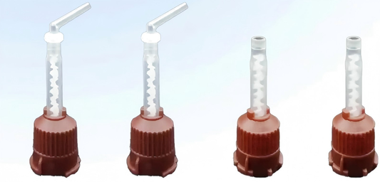 Brown Dual-Cure Angled Mixing Tip