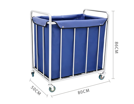 Stainless Steel Rectangular Dirty Linen Trolley