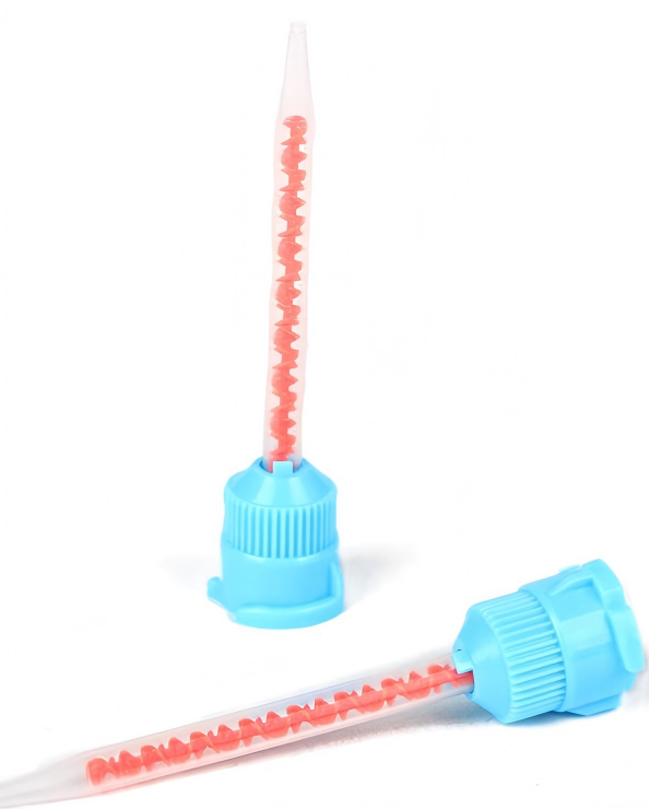 Blue Temporary Crown Mixing Tip with Red Core