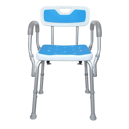 Shower Chair with Backrest & Armrests for Elderly