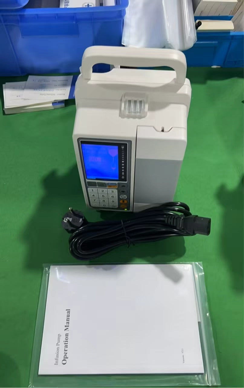 High-Precision Infusion Pump with Numeric Keypad Control and Extended Battery Life