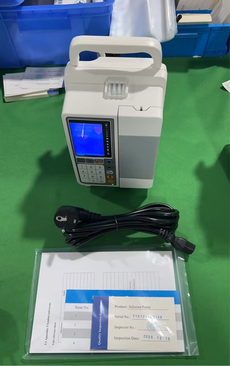 High-Precision Infusion Pump with Numeric Keypad Control and Extended Battery Life